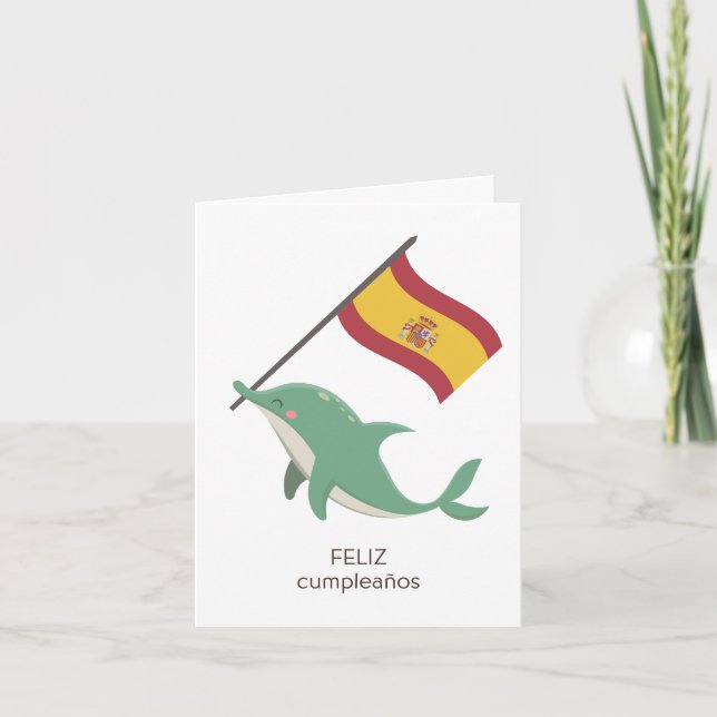Spanish Birthday Card – feliz cumpleaños  (Front)