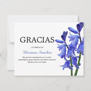 Spanish Bluebells Gracias   Sympathy Thank You Card