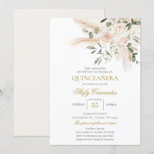Spanish Boho Quinceanera Invitation