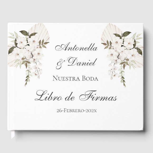 Spanish Boho Wedding Guest Book (Front)
