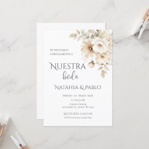 Spanish Boho Wedding Invitation