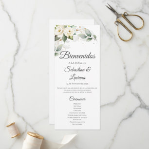 Spanish Boho Wedding Program