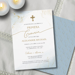 Spanish Boy First Holy Communion Primera Comunion Invitation