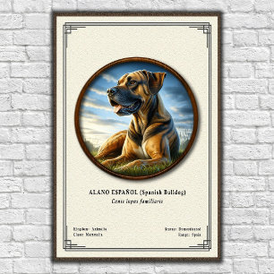 Spanish Bulldog (Alano Español) Zoology Series Poster