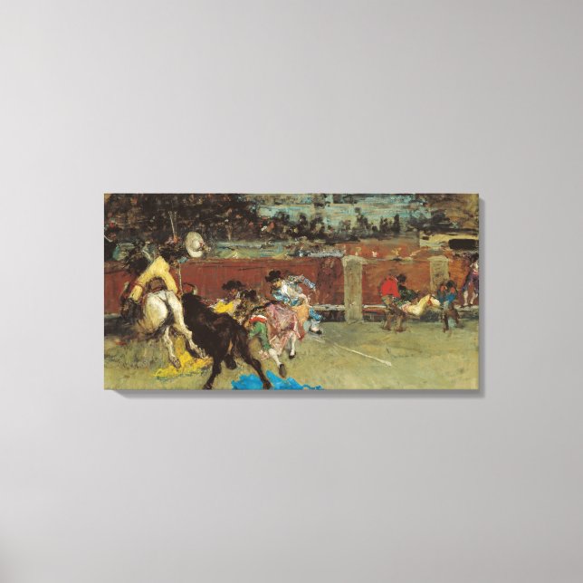 Spanish Bullfight (by Marià Fortuny) Canvas Print (Front)