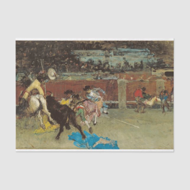 Spanish Bullfight (by Marià Fortuny) Tissue Paper (Front)