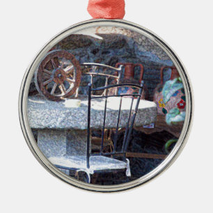 Spanish Cactus Still Life Metal Ornament