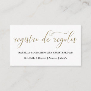 Spanish Calligraphy Registry Enclosure Card
