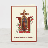 Spanish Catholic Sympathy Mass Offering Guadalupe