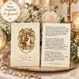 Spanish Catholic Wedding Prayer Holy Card