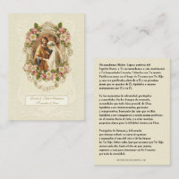 Spanish Catholic Wedding Prayer Holy Card