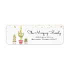 Spanish Christmas Cactus Return Address Labels