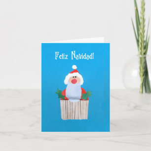 Spanish Christmas 'Cupcake with Santa' Card