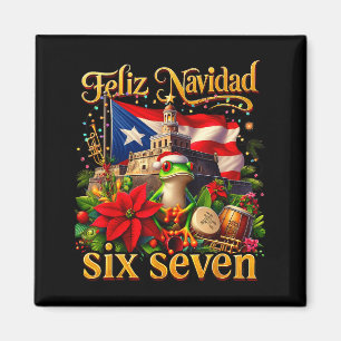 Spanish Christmas Funny Puerto Rico Boricua Coqui Magnet