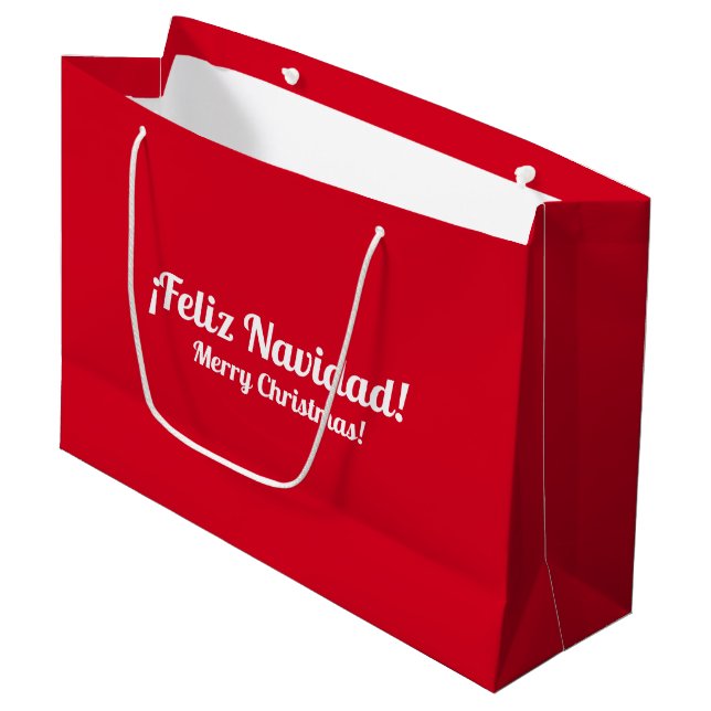 Spanish Christmas Gift Bag (Front Angled)