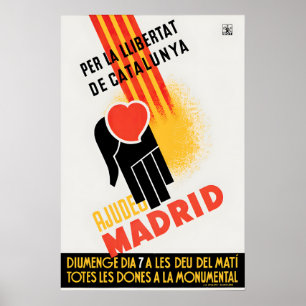 Spanish Civil War Poster Freedom for Catalonia