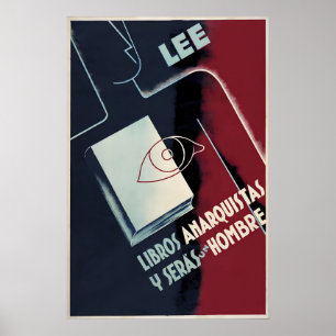 Spanish Civil War Poster LEE Anarchist books will
