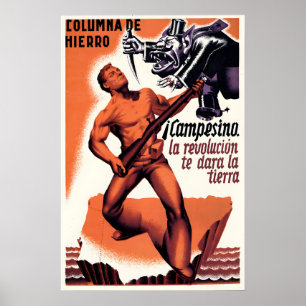Spanish Civil War Poster Peasant, he revolution