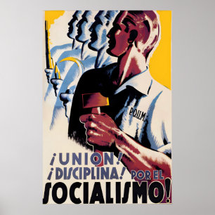 Spanish Civil War Poster POUM Unity! Discipline!