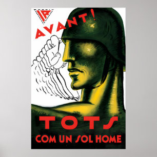 Spanish Civil War Poster Republican party of the