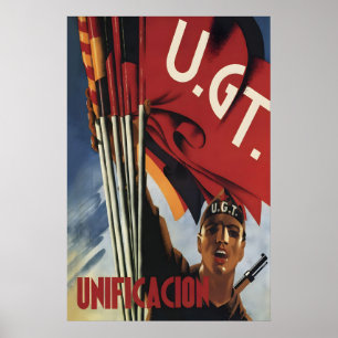 Spanish Civil War Poster UGT Unification of the