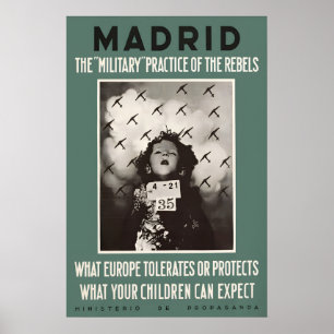 Spanish Civil War Poster War crimes of the