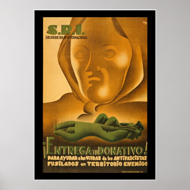 Spanish Civil War Propaganda Aid Poster (Front)