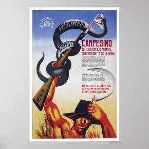 Spanish Civil War Propaganda Poster Defend the