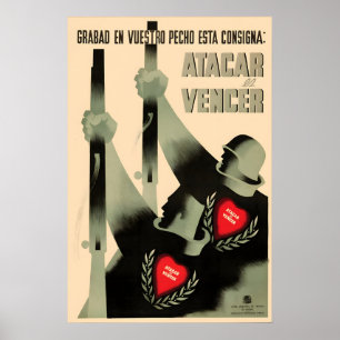 Spanish Civil War Propaganda Poster Engrave this