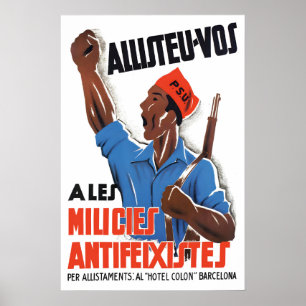 Spanish Civil War Propaganda Poster  Join the