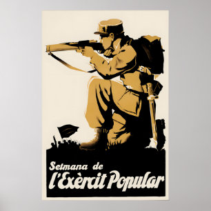Spanish Civil War Propaganda Poster The army of
