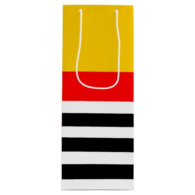 Spanish Classic Stripe wine Gift Bag (Front)
