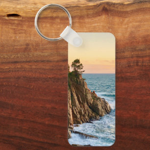 Spanish Coast, rocky beach Planner Keychain