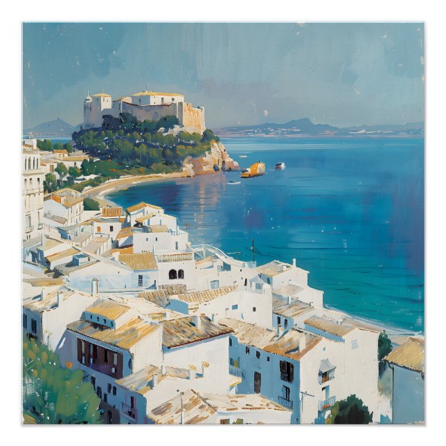 Spanish coastal town  poster (Front)