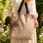 Spanish Colonial Arch Floral Vintage Rustic Tote Bag<br><div class="desc">Tuscan Arch Floral Vintage Texture with Roses captures a warm, sun-washed elegance inspired by Mediterranean architecture and softly aged surfaces. This refined composition unfolds across a tote bag format, blending vintage texture with romantic floral detail. Two secondary keywords — rustic floral and Mediterranean aesthetic — enhance both the visual depth...</div>