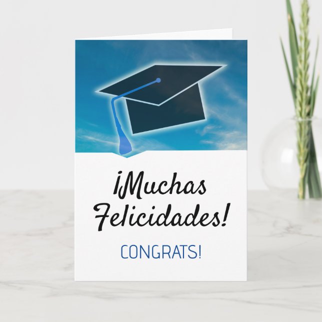 Spanish Congratulations Muchas Felicidades Card (Front)