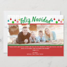 Spanish Cristiano Feliz Navidad Foto Card