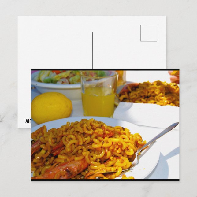 Spanish Cuisine Setting Postcard (Front/Back)