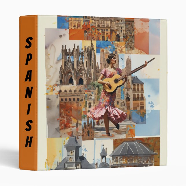 Spanish Culture Collage Binder (Front/Spine)