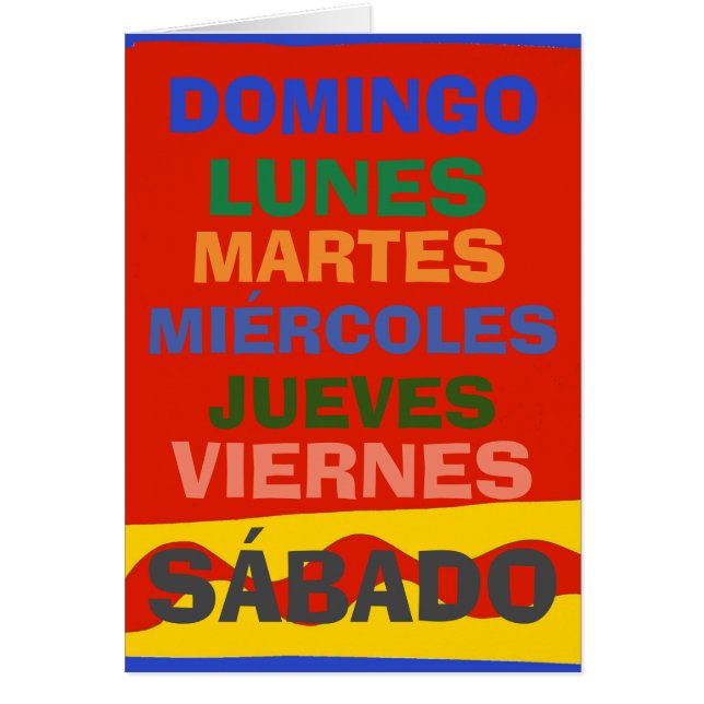 SPANISH Days, edit text (Front)