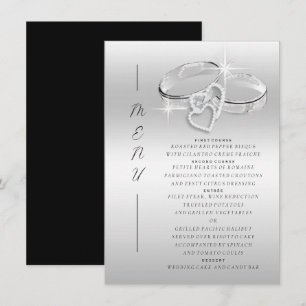 Spanish Decorative Glitzy Silver Wedding Rings  Menu