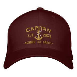 SPANISH El Capitan Elegant Custom Personalized Embroidered Hat