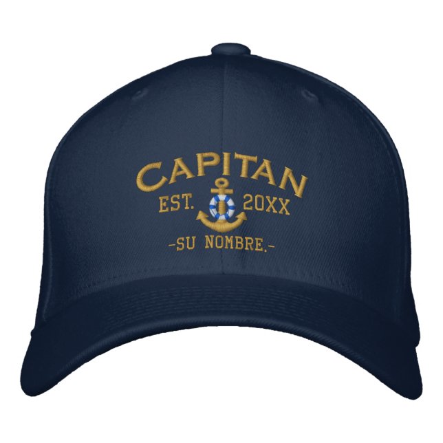 SPANISH El Capitan Personalized Embroidered Hat (Front)
