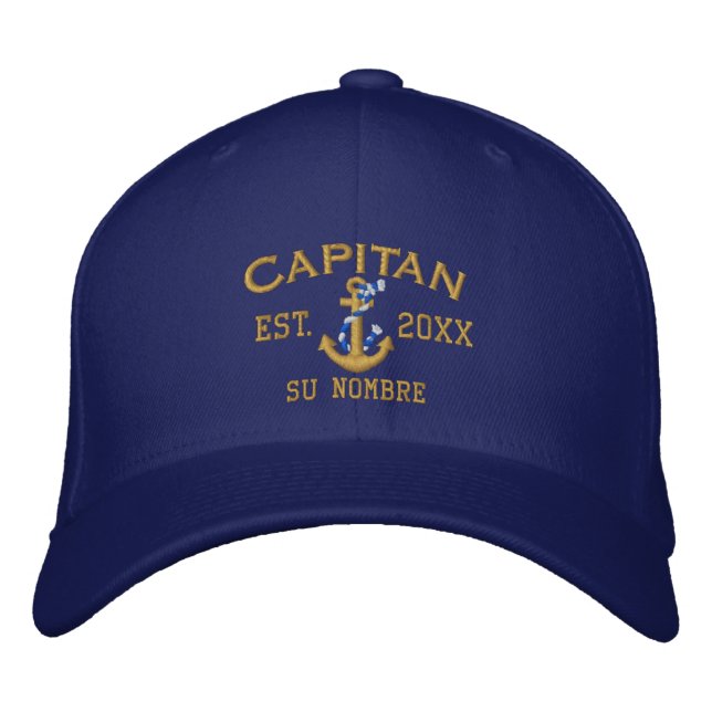 SPANISH El Capitan to Personalize with your Name Embroidered Hat (Front)