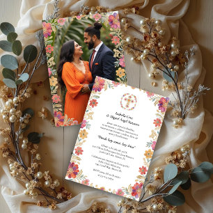 Spanish Elegant Floral Garland Traditional Mexican Invitation