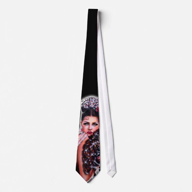 Spanish Eyes Pinup Men's Necktie (Front)