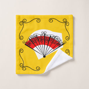 Spanish Fan Corners face cloth