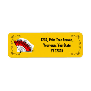 Spanish Fan Corners return address label