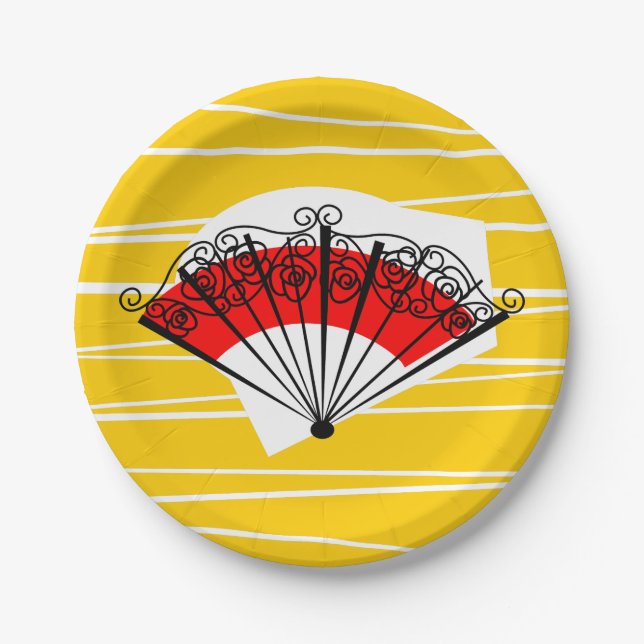 Spanish Fan paper plate (Front)
