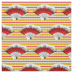 Spanish Fan Stripe Fabric small print